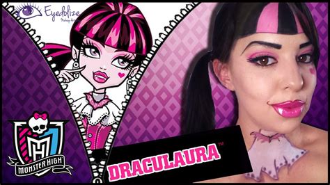 Draculaura Monster High Makeup Tutorial by EyedolizeMakeup - YouTube