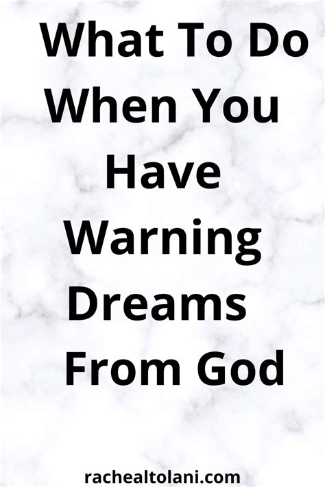 Signs Of Warning Dreams From God