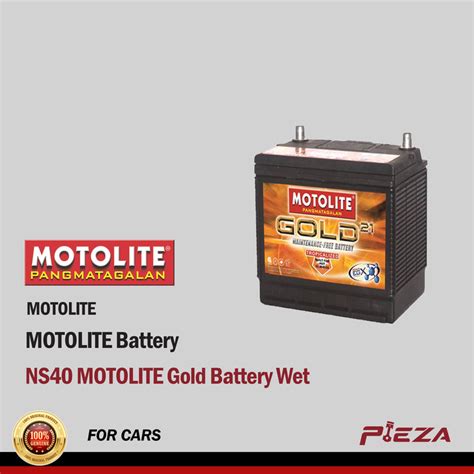 NS40 MOTOLITE Gold Battery Wet - Pieza Automotive PH