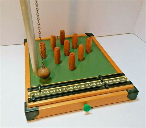 Vintage Table Top Skittle Game By Kay Of London with built in ...