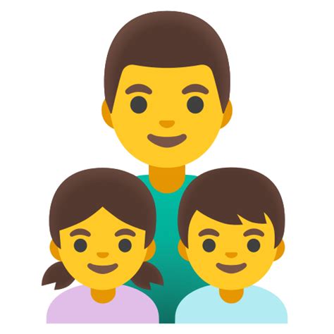 👨‍👧‍👦 Family: Man, Girl, Boy Emoji