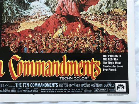 The Ten Commandments 1956 Original Movie Poster 1St Issue | Etsy