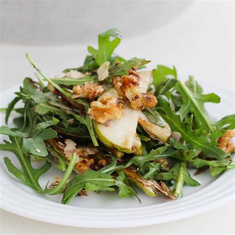 Walnut, Parmesan, Pear and Rocket Salad - Bake Play Smile