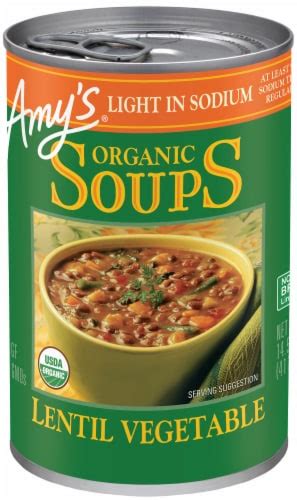 Amy's Organic Light in Sodium Lentil Vegetable Soup, 14.5 oz - Ralphs