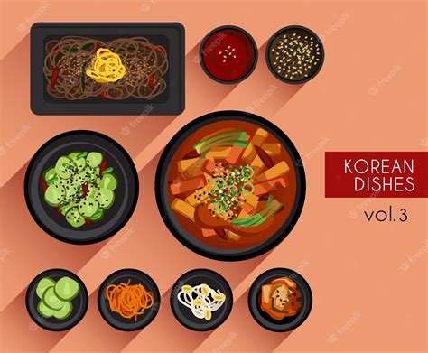 Premium Vector | Food Illustration Korean food Vector Illustration