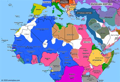 Ottoman Entry into WWI | Historical Atlas of Northern Africa (29 October 1914) | Omniatlas