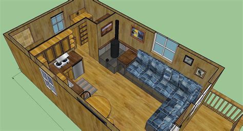 12X24 Lofted Cabin Floor Plans - floorplans.click