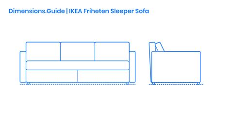 IKEA Friheten Sleeper Sofa Dimensions & Drawings | Dimensions.Guide