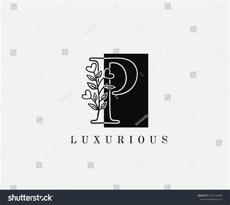 P Letter Luxury Vintage Logo Minimalist Stock Vector (Royalty Free ...