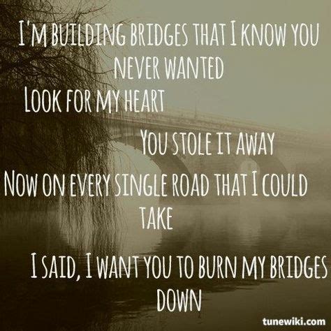 Burning Bridges --obsessed with song and the entire album! Amazing ...