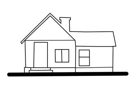 Simple house sketch with white background. Vector Illustration ...