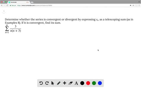 Determine whether the series is convergent or divergent by expressing ...