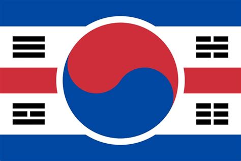 My flag of Unified Korea (full description in comments) : vexillology