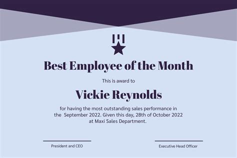 Best Employee Award Certificate Templates - Sampletemplate.my.id