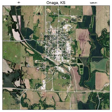 Aerial Photography Map of Onaga, KS Kansas