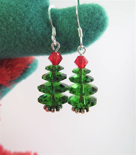 christmas tree earrings - Google Search | 비즈 공예, 귀걸이