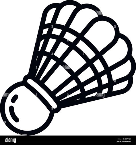 Badminton shuttlecock icon. Outline badminton shuttlecock vector icon for web design isolated on ...