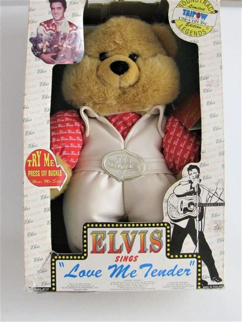 Elvis Presley Vintage Singing Teddy Bear Love Me Tender TCB Jumpsuit 1994 NIB #Taipow | Elvis ...