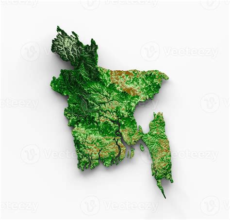 Bangladesh Topographic Map 3d realistic map Color 3d illustration 11880657 Stock Photo at Vecteezy