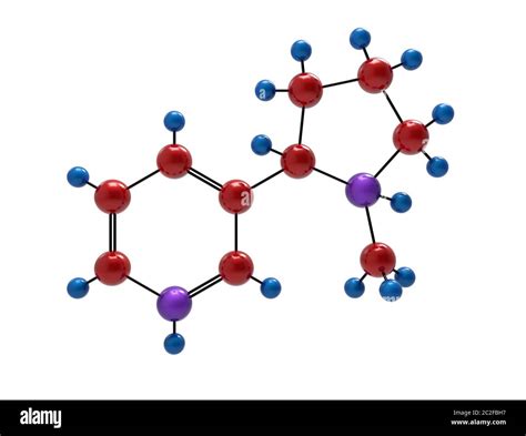 Nicotine 3d molecular model Banque de photographies et d’images à haute ...