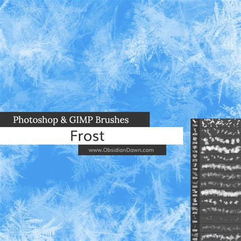 Frost Texture Photoshop and GIMP Brushes by redheadstock on DeviantArt