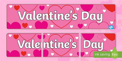 Happy Valentine's Day Banner - Display Resource - Twinkl