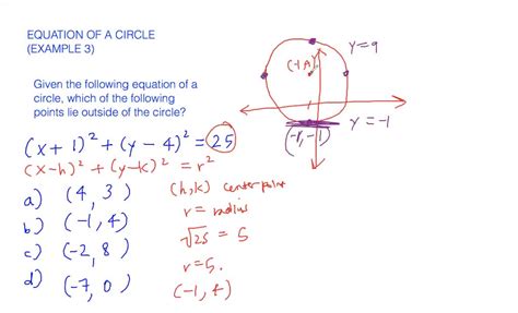 Equation Of A Circle Examples With Answers