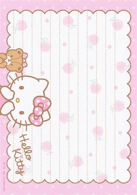 Hello Kitty Crafts, Hello Kitty Items, Sanrio Hello Kitty, Note Writing ...