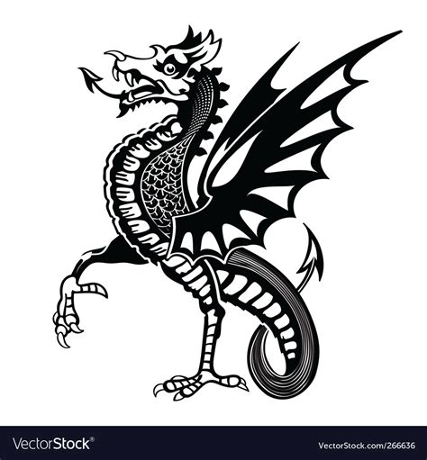 Medieval dragon Royalty Free Vector Image - VectorStock