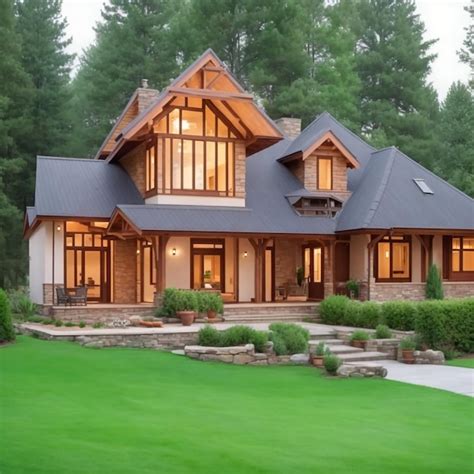 Premium AI Image | Most Popular And Beautiful House Design Ai Generated