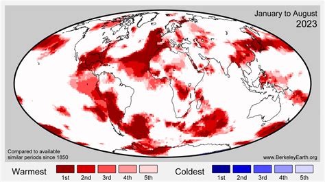 August 2023 Temperature Update - Berkeley Earth