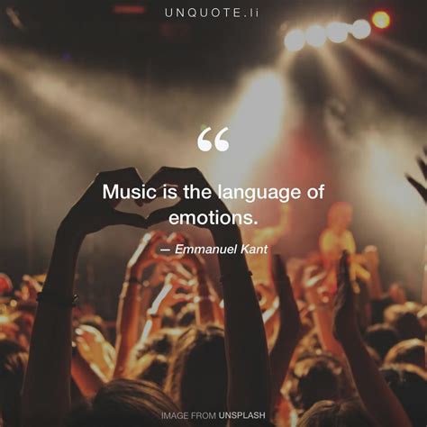 Music is the language of e... Quote from Emmanuel Kant - Unquote