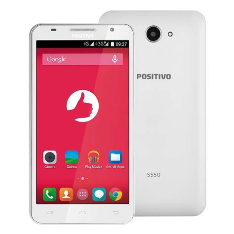 Smartphone Positivo S 550 Branco com Dual Chip, Tela 5.5”, Android 4.4 ...