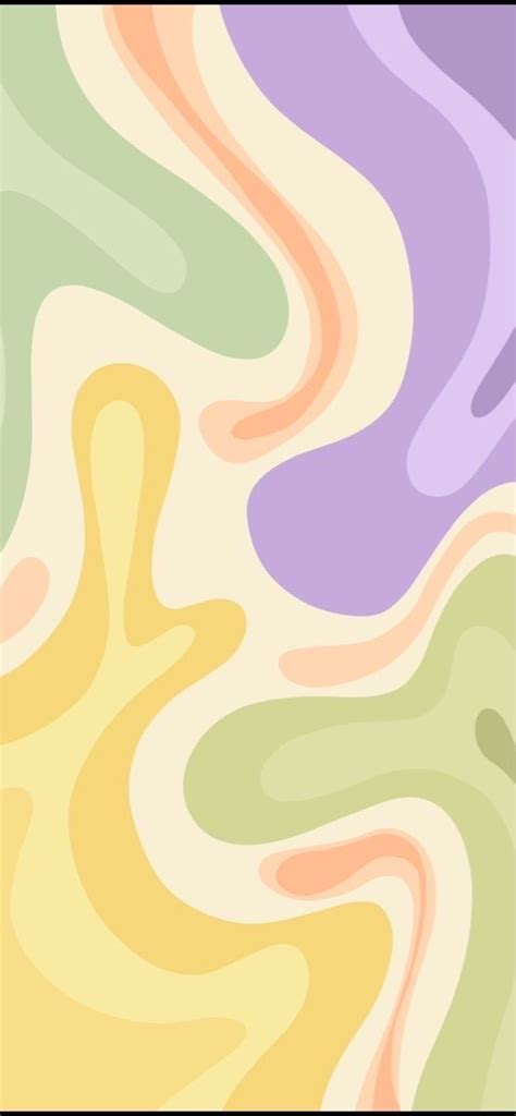 an abstract background with multicolored lines and swirls in pastel colors,