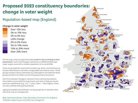 Boundary review 2023: Changes in voter weight