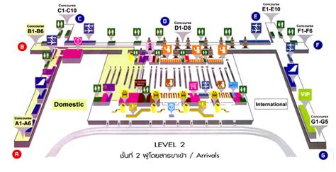 Suvarnabhumi Airport Bangkok Thailand Floor Plan Level 2