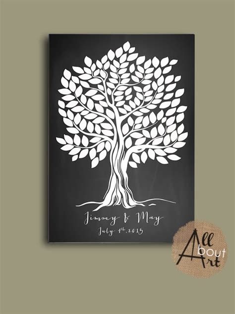 Wedding Guest Book Tree Tree Wedding Guestbook Alternative Guestbook ...