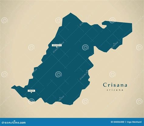 Modern Map - Crisana Romania RO Stock Illustration - Illustration of ...