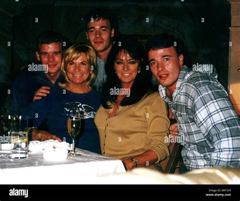 The 3 Bs with Bee Gees wives 1997 Stock Photo - Alamy