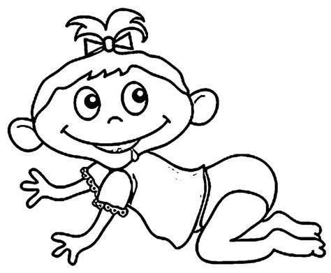 Baby Girl Smiles Coloring Page Free Printable Colorin - vrogue.co