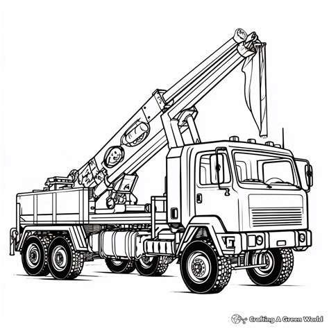 Crane Truck Coloring Pages - Free & Printable!