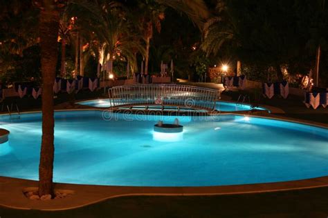 Pool at night stock photo. Image of cool, europe, hotel - 6658644