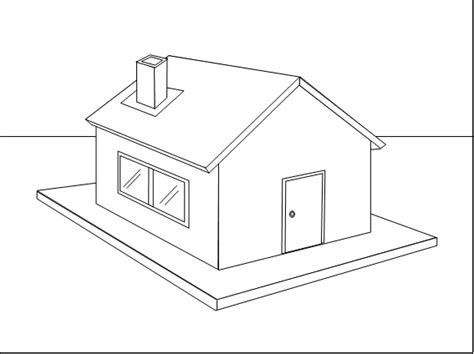 3d House Perspective Coloring Pages