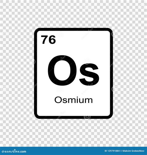 Chemical element Osmium stock illustration. Illustration of atomic ...