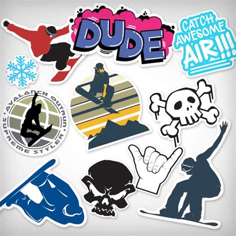 Custom Snowboarding Stickers | Durable & Easy To Apply