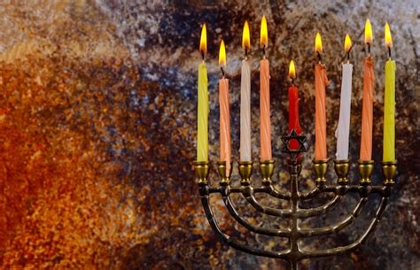 Premium Photo | Chanukah menorah chanukiah jewish holiday background