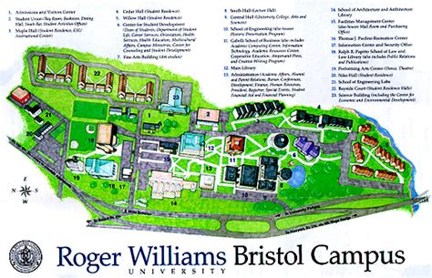 Roger Williams University Campus Map | Images and Photos finder