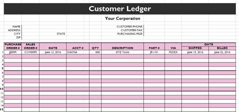 general ledger template 888 - Excel Templates