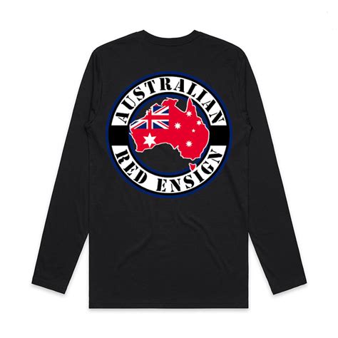 Australian Red Ensign Long Sleeve Tee Black