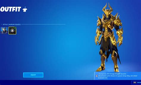 How to get the gold version of Omega Knight in Fortnite